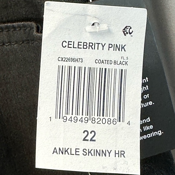 Celebrity Pink Re Generation Hi-Rise Ankle Skinny Hydro Jeans - Black - size 22 - Picture 8 of 12